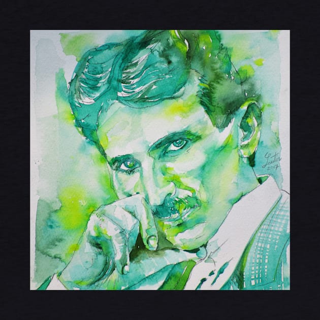 NIKOLA TESLA watercolor portrait .9 by lautir